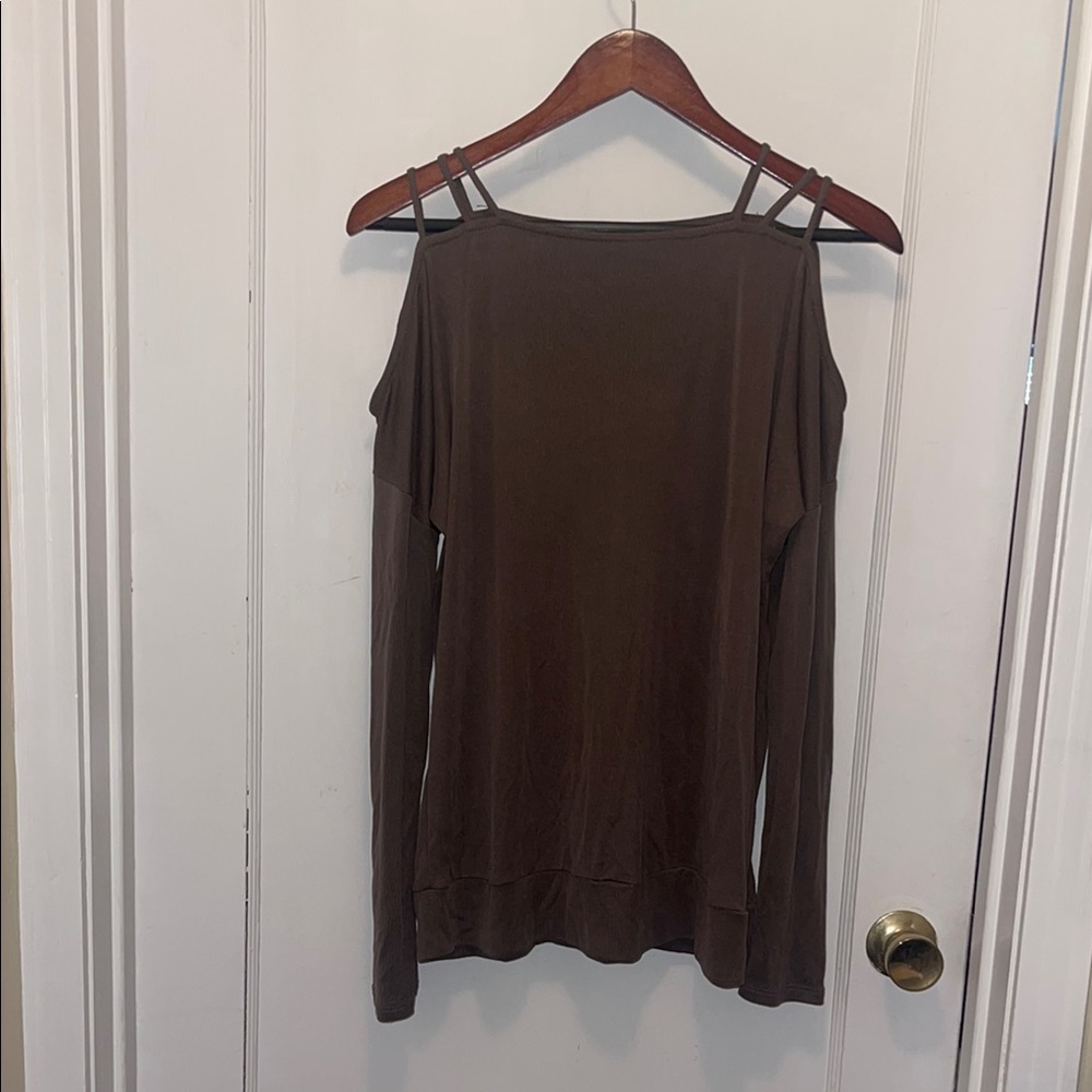 [red by bke] Strappy Cold Shoulder Top